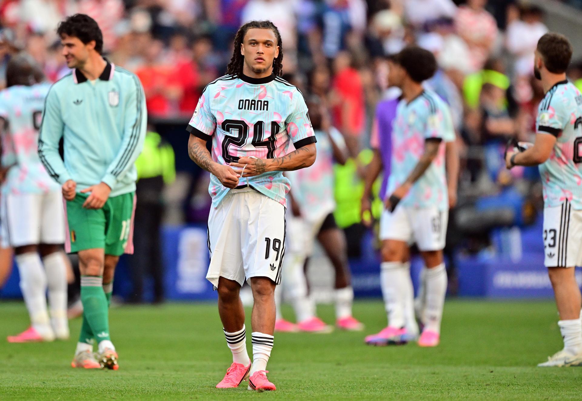 Belgium's Diego Da Silva Moreira pictured after a soccer game between the USA and Belgian national team Red Devils, on Monday 06 July 2026, at the Seattle Field, in Seattle, a 1/8 finals game in the FIFA World Cup 2026. BELGA PHOTO DIRK WAEM