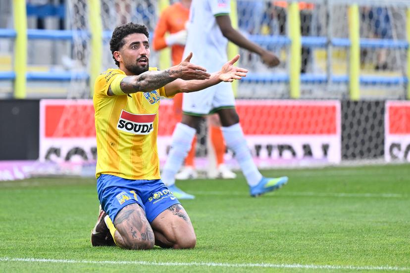 Westerlo's Allahyar Sayyadmanesh pictured during a soccer match between KVC Westerlo and Oud-Heverlee Leuven, Saturday 02 May 2026 in Westerlo, on day 6 of the Europe Play-offs (PO2) of the 2025-2026 'Jupiler Pro League' first division of the Belgian championship. BELGA PHOTO JOHAN EYCKENS