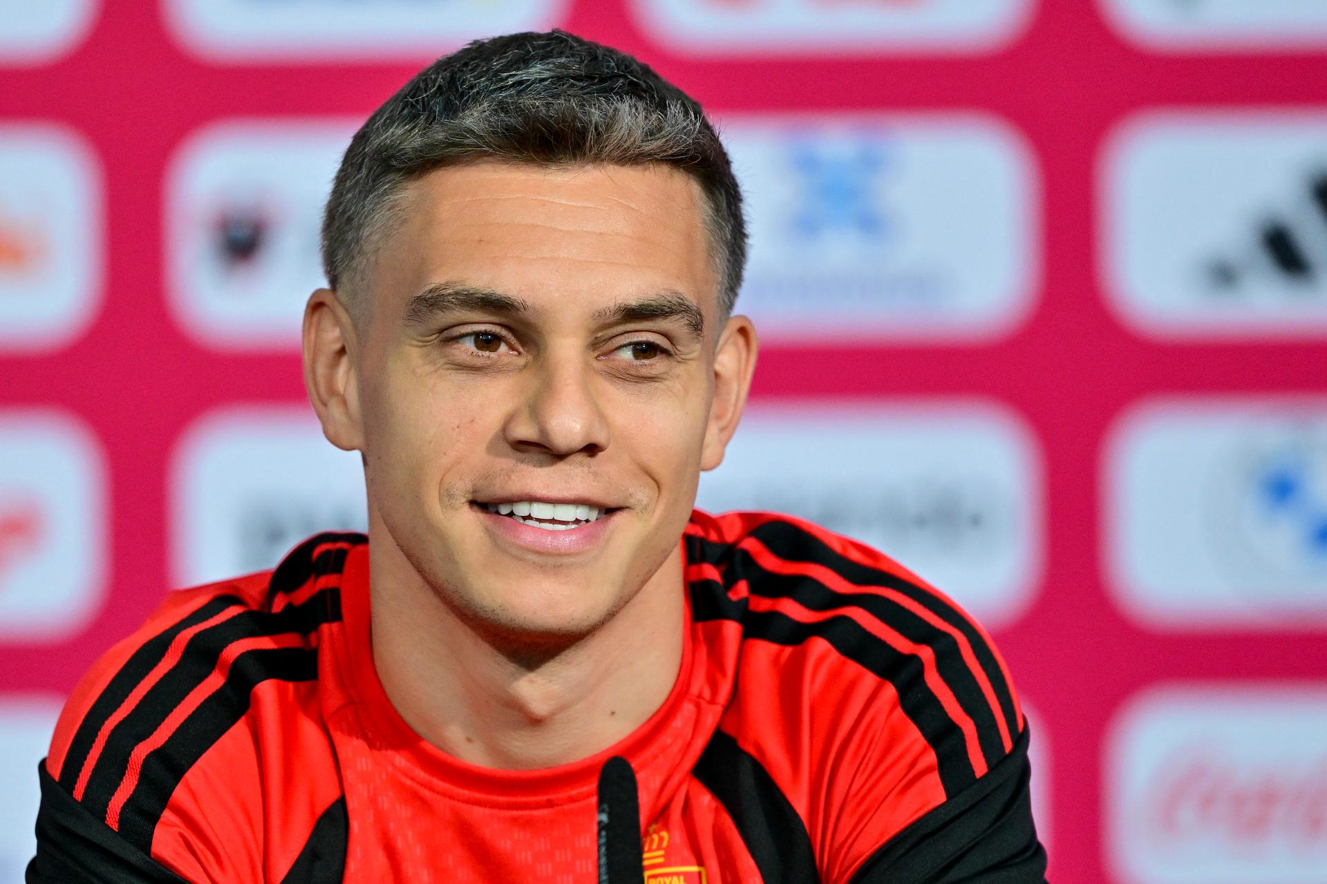 Belgium's Leandro Trossard pictured during a press conference of Belgian national soccer team Red Devils, at the basecamp in Seattle, USA on Tuesday 16 June 2026, after their first game against Egypt at the FIFA World Cup 2026. The match ended in a 1-1 draw. BELGA PHOTO DIRK WAEM