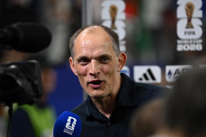 England's German head coach Thomas Tuchel speaks to the media after the 2026 World Cup Group L football match between England and Croatia at the Dallas Stadium in Arlington on June 17, 2026.   Paul ELLIS / AFP