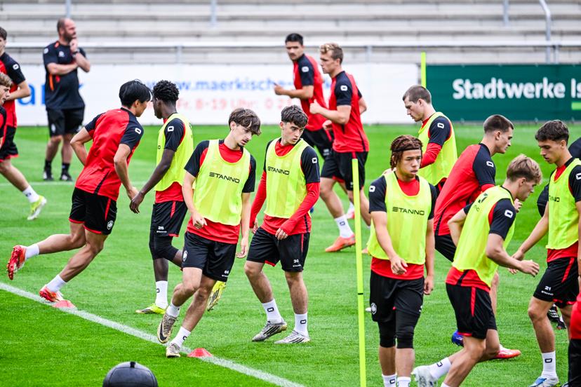 Dries Verdonck pictured during a training session during the summer training camp of Belgian soccer team Royal Antwerp FC, Thursday 09 July 2026 in Iserlohn Germany, in preparation of the upcoming 2026-2027 first division season. BELGA PHOTO TOM GOYVAERTS