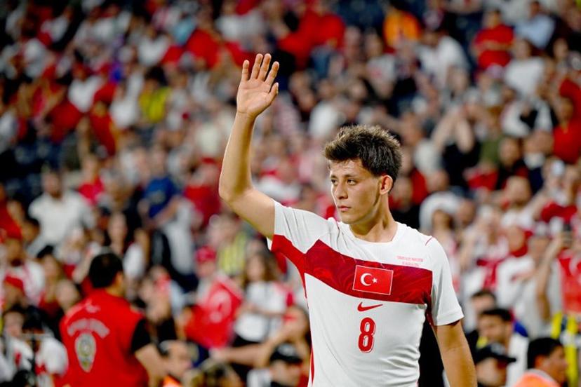 Turkey's midfielder #08 Arda Guler gestures during the international friendly football match between Turkey and North Macedonia at the Chobani stadium in Istanbul on June 1, 2026, ahead of the 2026 FIFA World Cup.  Yasin AKGUL / AFP