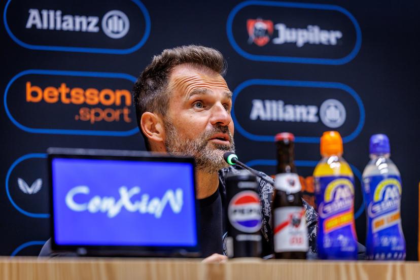 Club's head coach Ivan Leko pictured during a press conference of Belgian soccer team Club Brugge KV, Friday 15 May 2026 in Brugge, regarding their lasts games of the Champion's Play-Off (PO 1) competition of the Jupiler Pro League. BELGA PHOTO KURT DESPLENTER