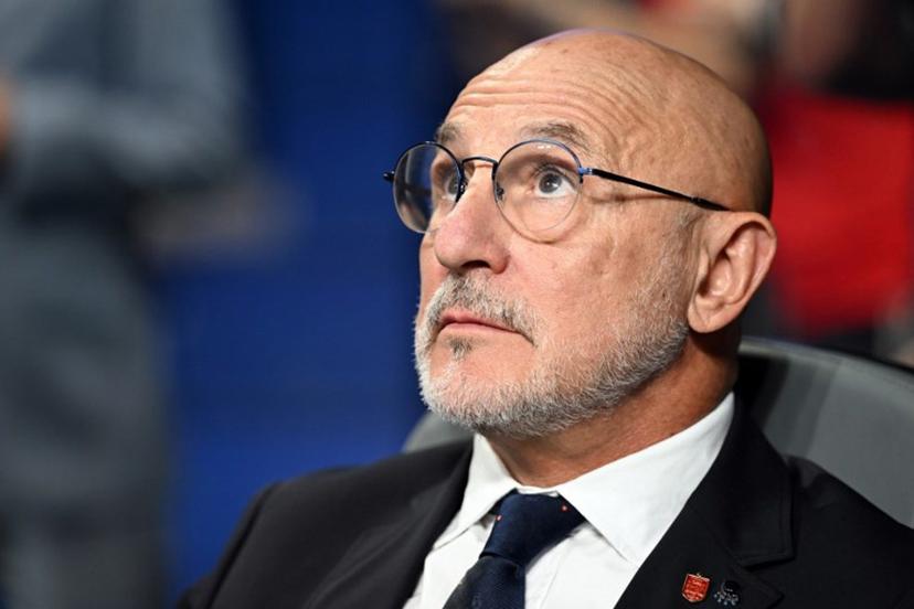 Spain's head coach Luis de la Fuente looks on ahead of the 2026 World Cup Group H football match between Spain and Cape Verde at the Atlanta Stadium in Atlanta on June 15, 2026.   ROBERTO SCHMIDT / AFP
