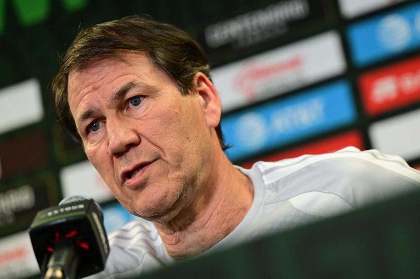 Belgium's head coach Rudi Garcia pictured at a press conference of Belgian national soccer team Red Devils in Chicago, United States, on Monday 30 March 2026. The team is preparing for tomorrow's friendly match against the Mexico, in preparation for the 2026 World Cup. BELGA PHOTO DIRK WAEM