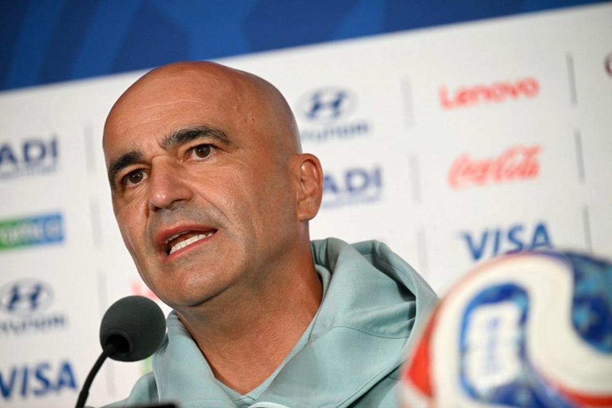 Portugal's Spanish head coach Roberto Martinez gives an MD-1 press conference at the Houston Stadium in Houston on June 16, 2026, on the eve of the 2026 World Cup Group K football match between Portugal and Congo DR.  RONALDO SCHEMIDT / AFP