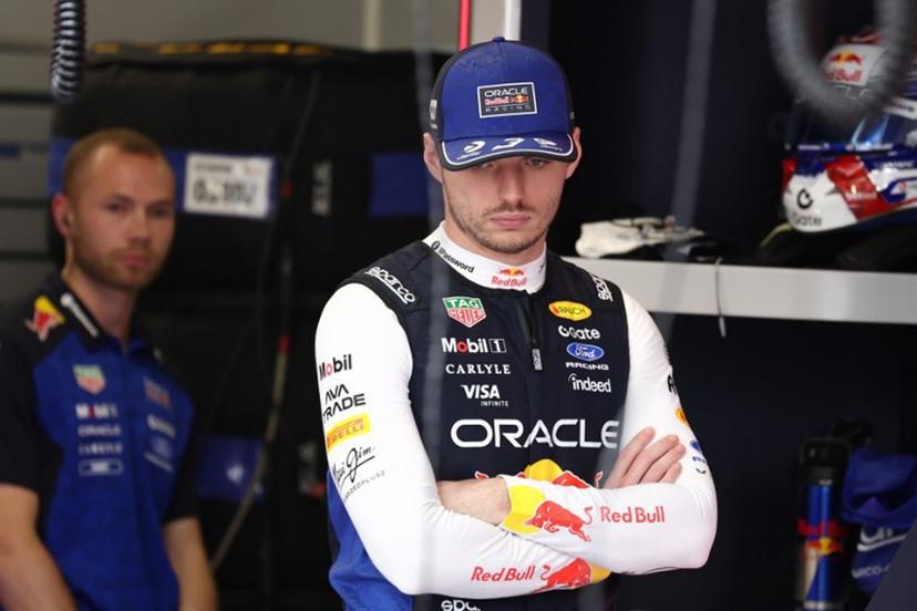 Red Bull Racing's Dutch driver Max Verstappen is pictured in the box upon the third practice session at the Circuit de Catalunya ahead of the Catalonia Formula One Grand Prix in Montmelo, on the outskirts of Barcelona on June 13, 2026.  Josep LAGO / AFP
