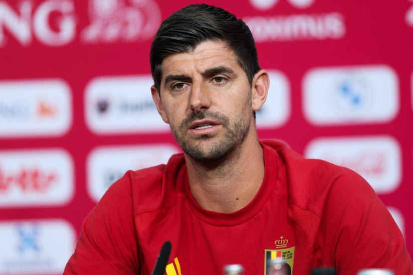 Belgium's goalkeeper Thibaut Courtois pictured during a press conference of Belgian national soccer team Red Devils in their base camp, home of the Seattle Sounders, Renton, Seattle, USA, on Friday 19 June 2026. The Red Devils prepare for their next game in the group stage of the 2026 FIFA World Cup. BELGA PHOTO BRUNO FAHY