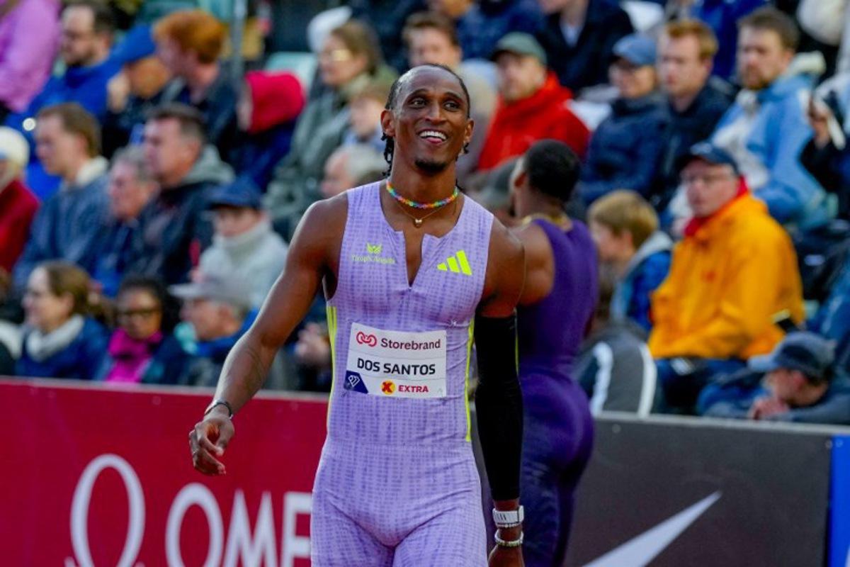 Brazil's Alison Dos Santos reacts prior to the Men's 400m Hurdles event of the Olso Diamond League athletics meeting in Oslo, Norway, on June 10, 2026.  Heiko Junge / NTB / AFP