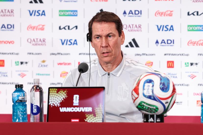 Belgium's head coach Rudi Garcia pictured during a press conference of Belgian national soccer team Red Devils in Vancouver, Canada, on Thursday 25 June 2026. The Rode Duivels-Diables Rouges have two draw games so far and a third game to play on the 27th of June. BELGA PHOTO BRUNO FAHY