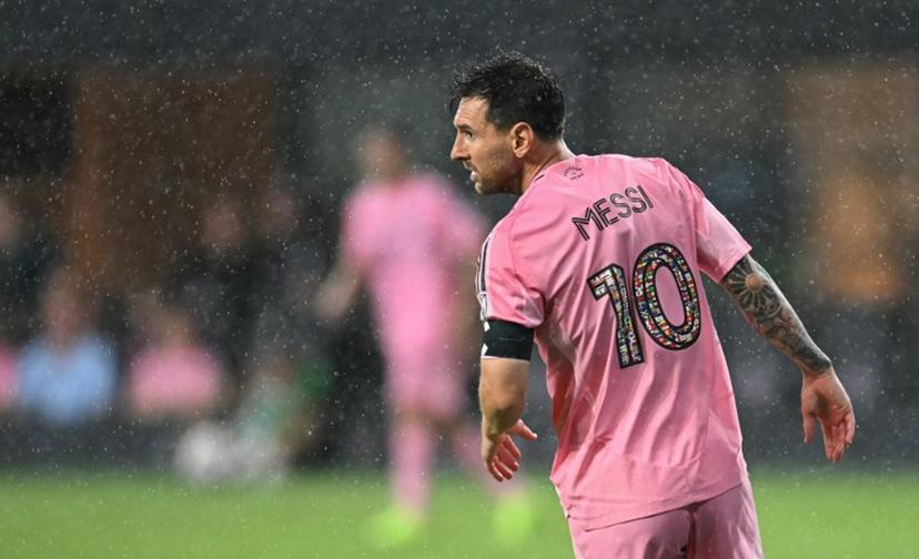 Inter Miami's Argentine forward #10 Lionel Messi looks on during the Major League Soccer (MLS) regular season football match between Inter Miami CF and Philadelphia Union at Nu Stadium in Miami, Florida, on May 24, 2026.   CHANDAN KHANNA / AFP