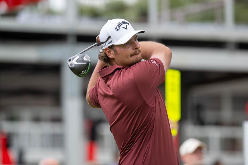 Belgian Nathan Cossement pictured in action during the first round (1/4) of the 2026 Soudal Open DP World Tour golf tournament in Schilde, Thursday 21 May 2026. The Soudal Open takes place from 21 to 24 May at the Rinkven Golf Club in Schilde. BELGA PHOTO JONAS ROOSENS