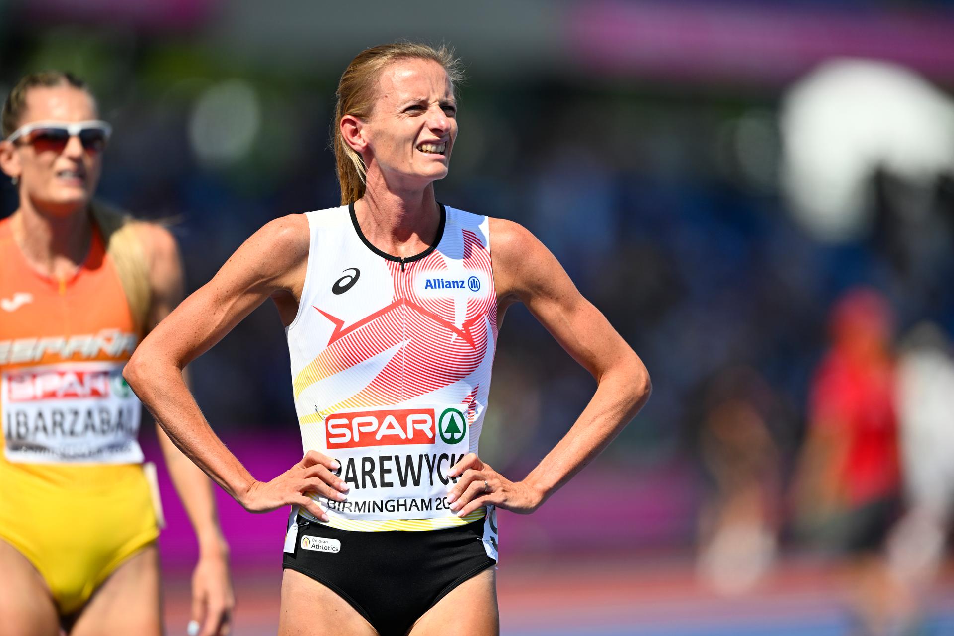 Belgian Mariska Parewyck pictured during  the  heats of the first round of the women's 800m race, at on the second day of the European Athletics Championships (August 10-18) in Birmingham, United Kingdom, on Tuesday 11 August 2026. BELGA PHOTO ERIC LALMAND