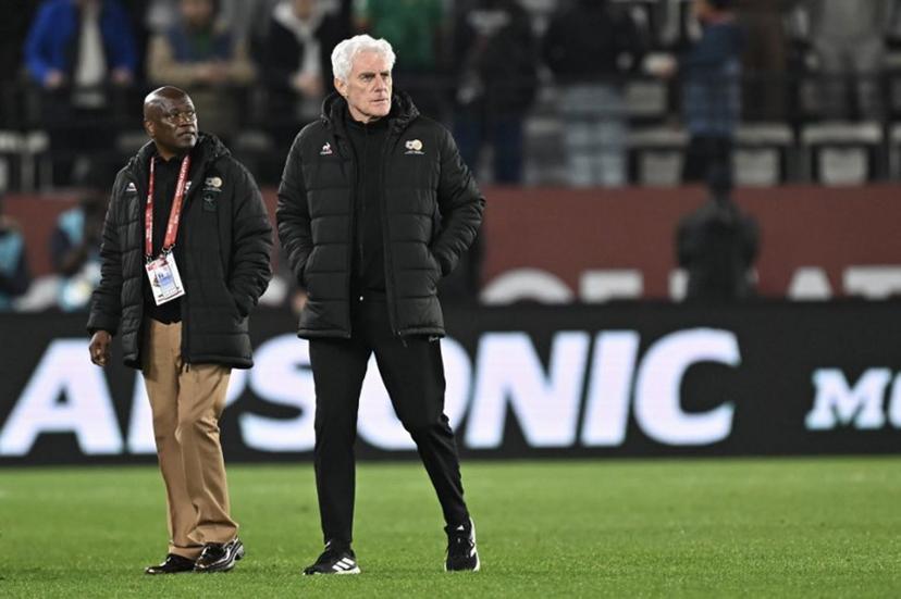 South Africa's head coach Hugo Broos is seen after the Africa Cup of Nations (CAN) round of 16 football match between South Africa and Cameroon at Al Medina Stadium in Rabat on January 4, 2026.   Paul ELLIS / AFP