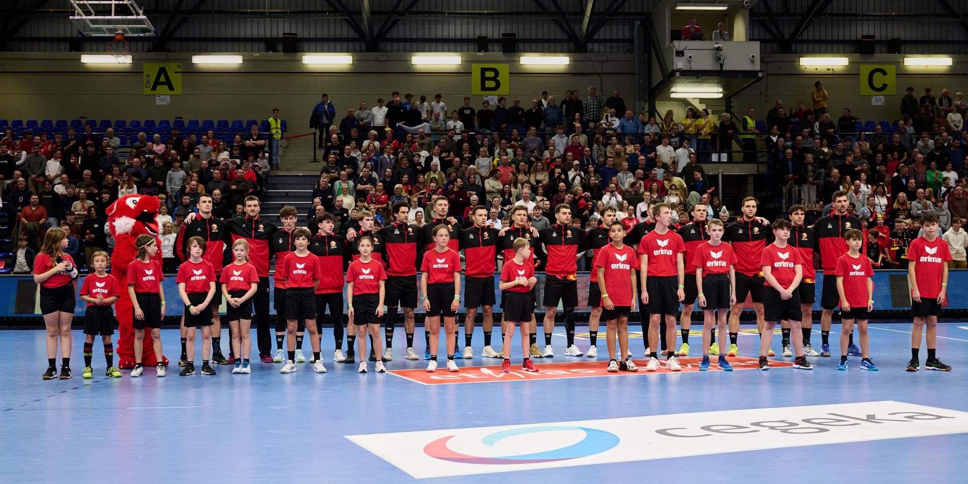 ATTENTION EDITORS - HANDOUT PICTURES - EDITORIAL USE ONLY WITH MANDATORY CREDIT URBH-KBHB   Handout pictures released on Thursday 22 August 2024, by URBH-KBHB shows the Red Wolves selection for Belgium's double-header against Luxembourg.  *** Belga and Belga Editorial Board decline all responsibility regarding the content of this picture. *** PHOTO HAND OUT - URBH-KBHB