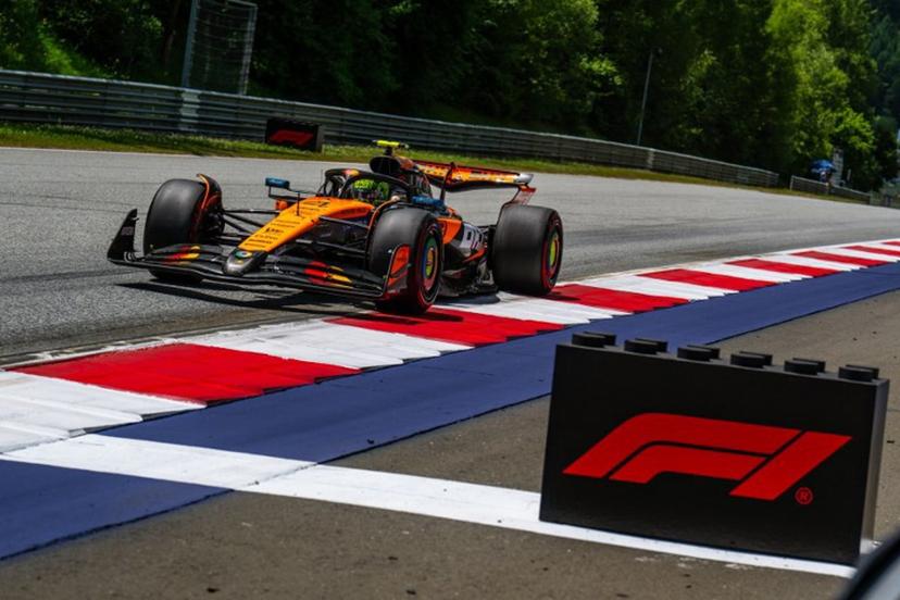 McLaren's British driver Lando Norris drives during the third practice session at the Red Bull Ring race track in Spielberg, Austria, on June 28, 2025, ahead of the Formula One Austrian Grand Prix.   Andrej ISAKOVIC / AFP
