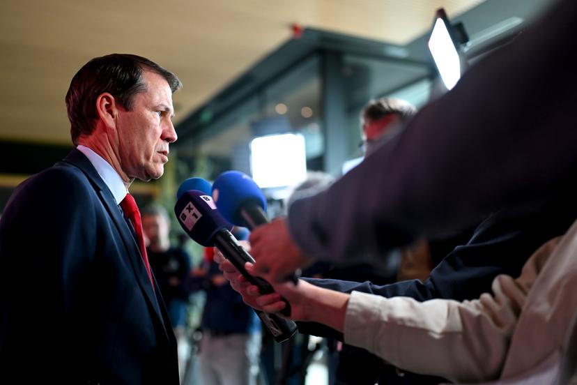 Belgium's head coach Rudi Garcia asnwers journalists' questions after a press conference of Belgian national soccer team Red Devils to announce the selection for the 2026 FIFA World Cup, at the Proximus Basecamp in Tubize, on Friday 15 May 2026. The 2026 FIFA World Cup will take place in the United States, Mexico, and Canada from 11/06 to 19/07. BELGA PHOTO EMILE WINDAL