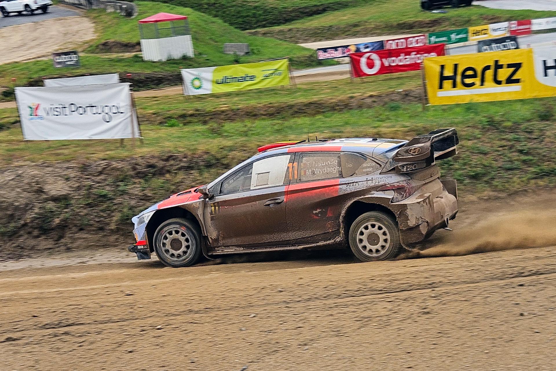 Thierry Neuville and Martijn Wydaeghe in action at the Rally de Portugal event in Baltar, Portugal on Saturday 09 May 2026. BELGA PHOTO ERIC DUPAIN