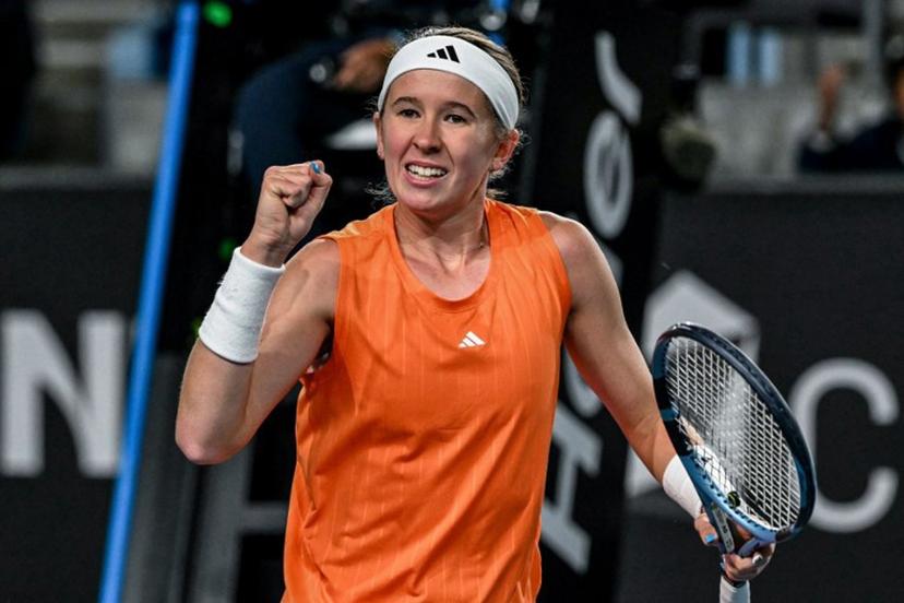 Czech Republic's Nikola Bartunkova reacts after a point against Switzerland's Belinda Bencic during their women's singles match on day five of the Australian Open tennis tournament in Melbourne on January 22, 2026.  Paul Crock / AFP
