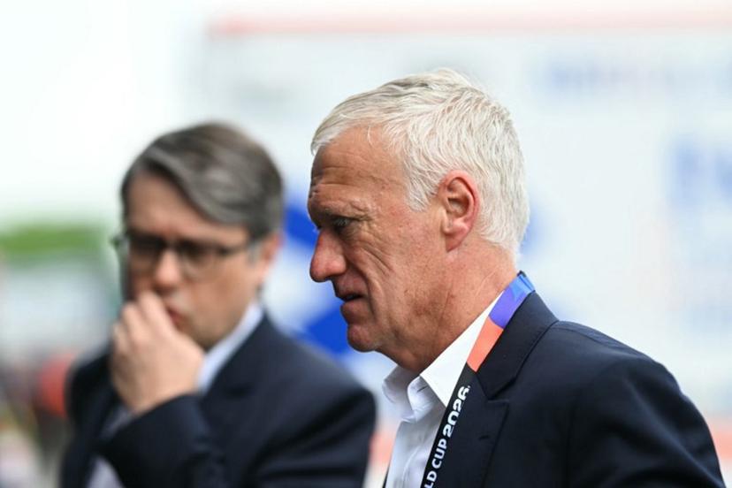 France's head coach Didier Deschamps arrives ahead of the 2026 World Cup Group I football match between France and Iraq at the Philadelphia Stadium in Philadelphia on June 22, 2026.   Mauro PIMENTEL / AFP