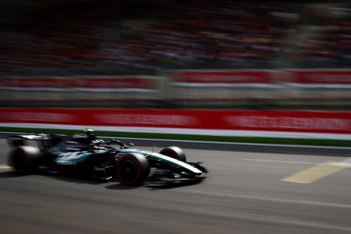 Mercedes' Italian driver Kimi Antonelli competes during the qualifying session at the Spa-Francorchamps circuit, in Spa, ahead of the Formula One Belgian Grand Prix, on July 18, 2026.   Sarah Meyssonnier / POOL / AFP