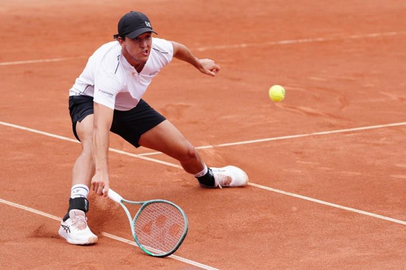 Italy's Luciano Darderi returns the ball to Paraguay's Adolfo Daniel Vallejo during the men's semi-final match at the ATP 250 Nordea Open tennis tournament in Bastad, Sweden on July 18, 2026.  Bjorn LARSSON ROSVALL / TT News Agency / AFP