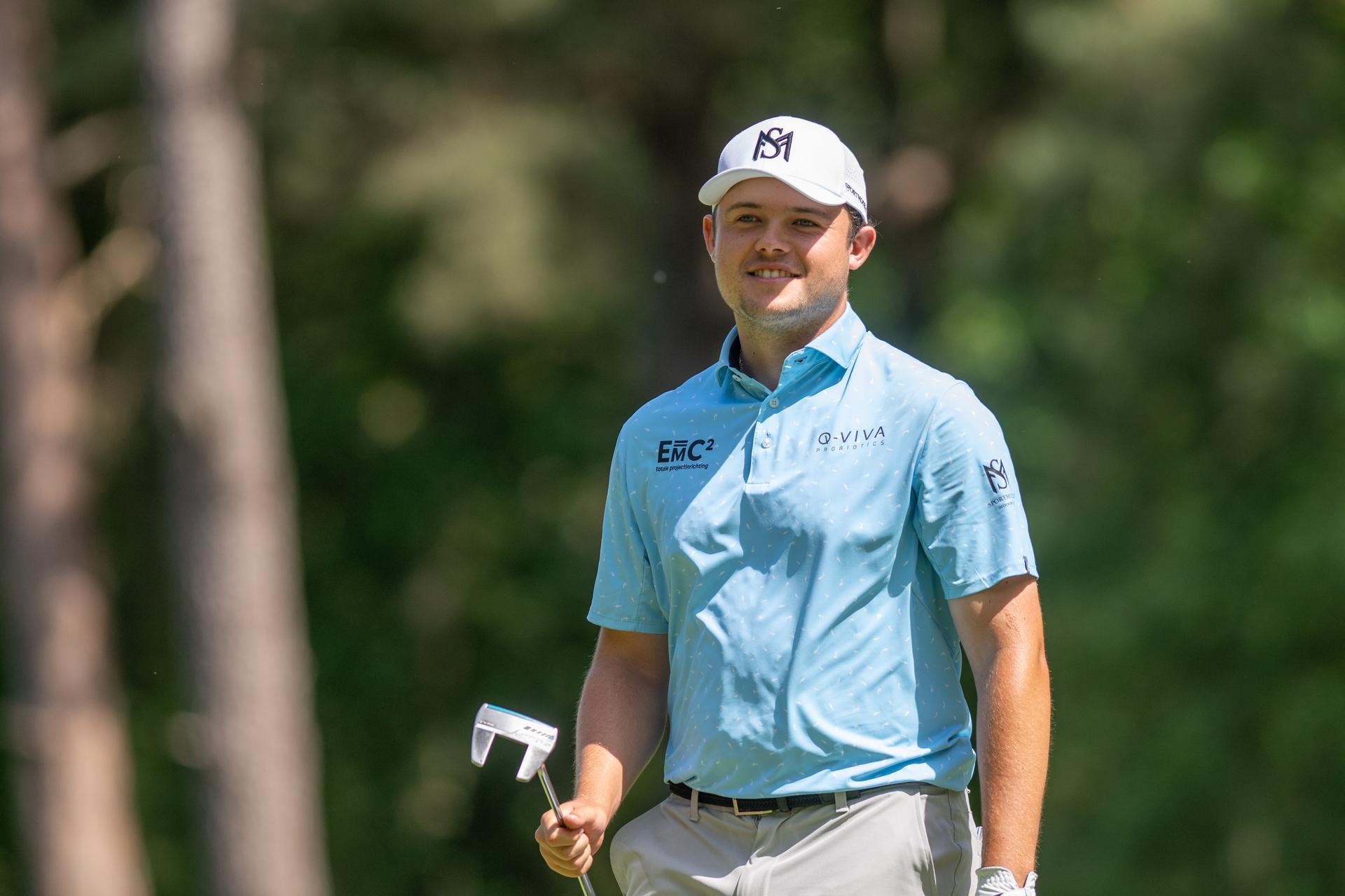 Belgian Kristof Ulenaers pictured in action during the final round (4/4) of the 2026 Soudal Open DP World Tour golf tournament in Schilde, Sunday 24 May 2026. The Soudal Open takes place from 21 to 24 May at the Rinkven Golf Club in Schilde. BELGA PHOTO JONAS ROOSENS