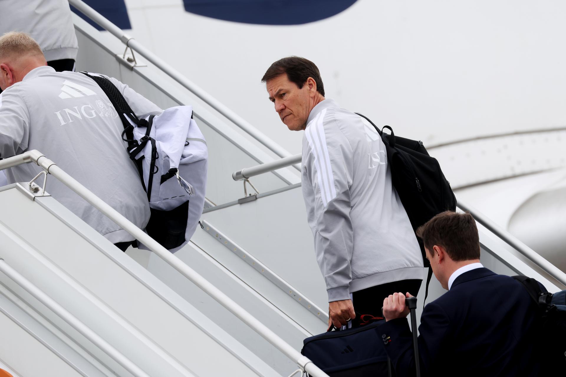 Belgium's head coach Rudi Garcia pictured at the departure of Belgian national soccer team the Red Devils from Brussels Airport, Monday 08 June 2026, in Zaventem. The Red Devils fly to their base camp in Seattle for the FIFA World Cup 2026 which is held in the United States, Canada and Mexico. BELGA PHOTO BRUNO FAHY
