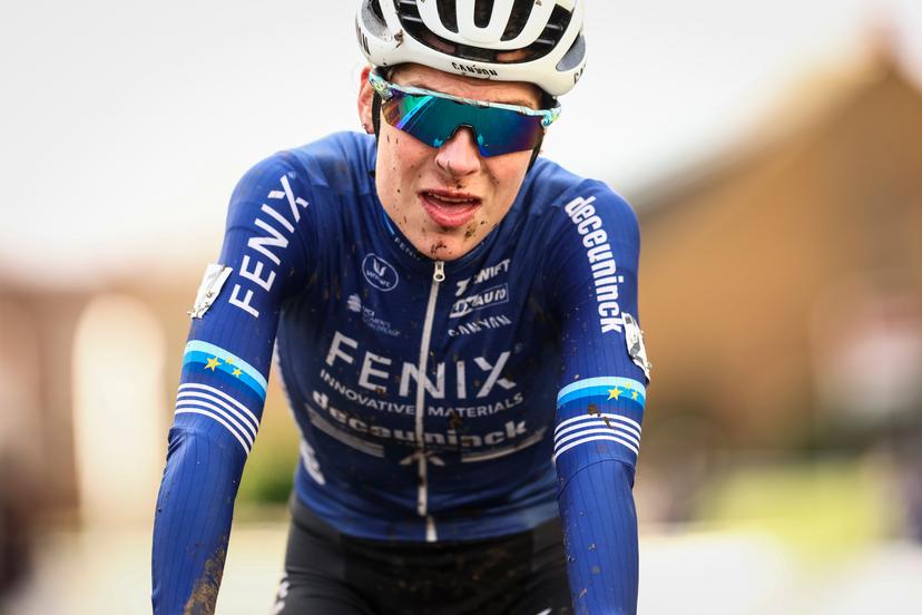 Dutch Yara Kastelijn pictured in action during the women's elite race of the Cyclocross Otegem cycling event, Monday 15 January 2024 in Otegem, the day after the Belgian national cyclocross championships. BELGA PHOTO DAVID PINTENS