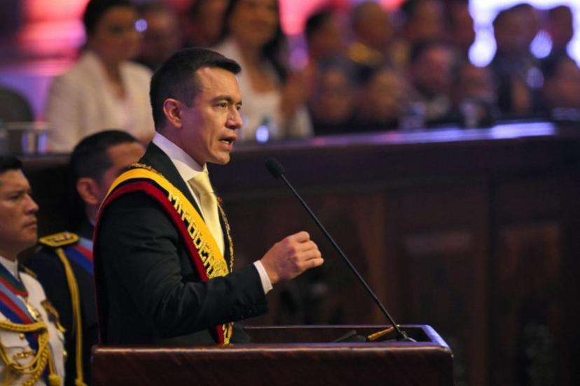 Ecuador's President Daniel Noboa presents his annual report to Congress, in Quito, on May 24, 2026.  Rodrigo BUENDIA / AFP