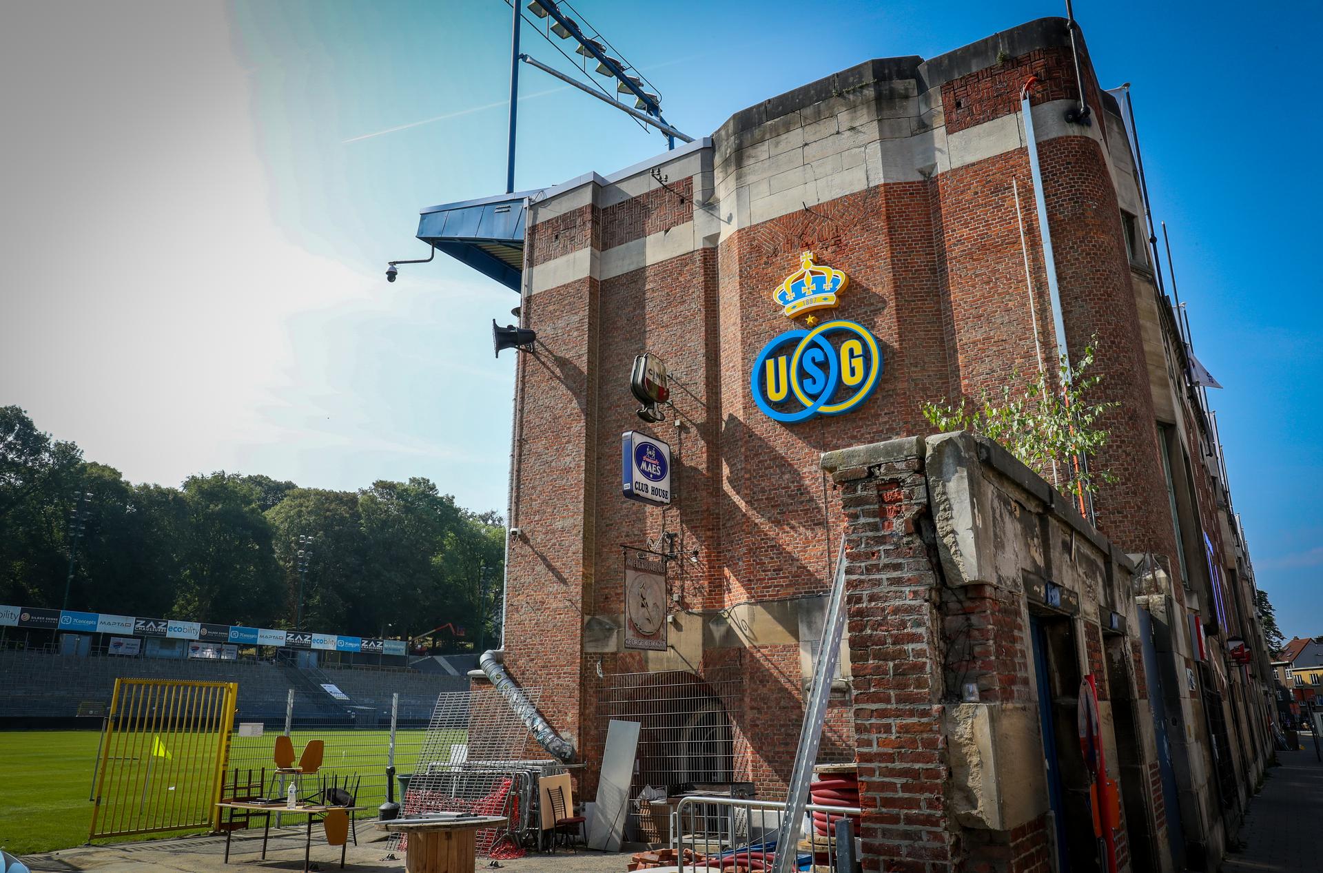 Illustration shows  the newly renovated 'Stade Joseph-Marien - Joseph Marienstadion' stadium of Belgian 1b soccer team Royale Union Saint-Gilloise at the Dudenpark - Parc Duden in Brussels, Tuesday 17 July 2018. BELGA PHOTO VIRGINIE LEFOUR