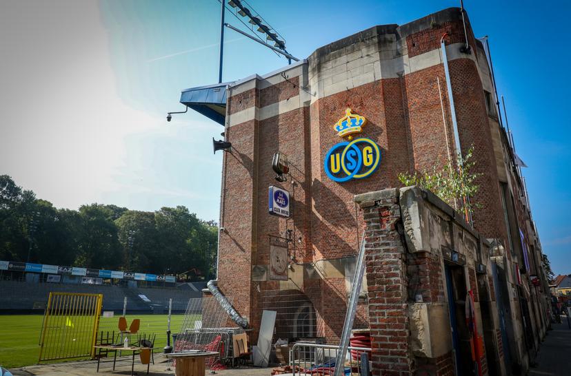 Illustration shows  the newly renovated 'Stade Joseph-Marien - Joseph Marienstadion' stadium of Belgian 1b soccer team Royale Union Saint-Gilloise at the Dudenpark - Parc Duden in Brussels, Tuesday 17 July 2018. BELGA PHOTO VIRGINIE LEFOUR