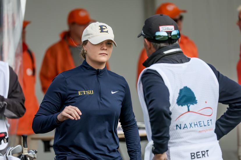 Sophie Bert pictured during the Belgian Ladies Open golf tournament in Wanze, Friday 26 May 2023. BELGA PHOTO BRUNO FAHY