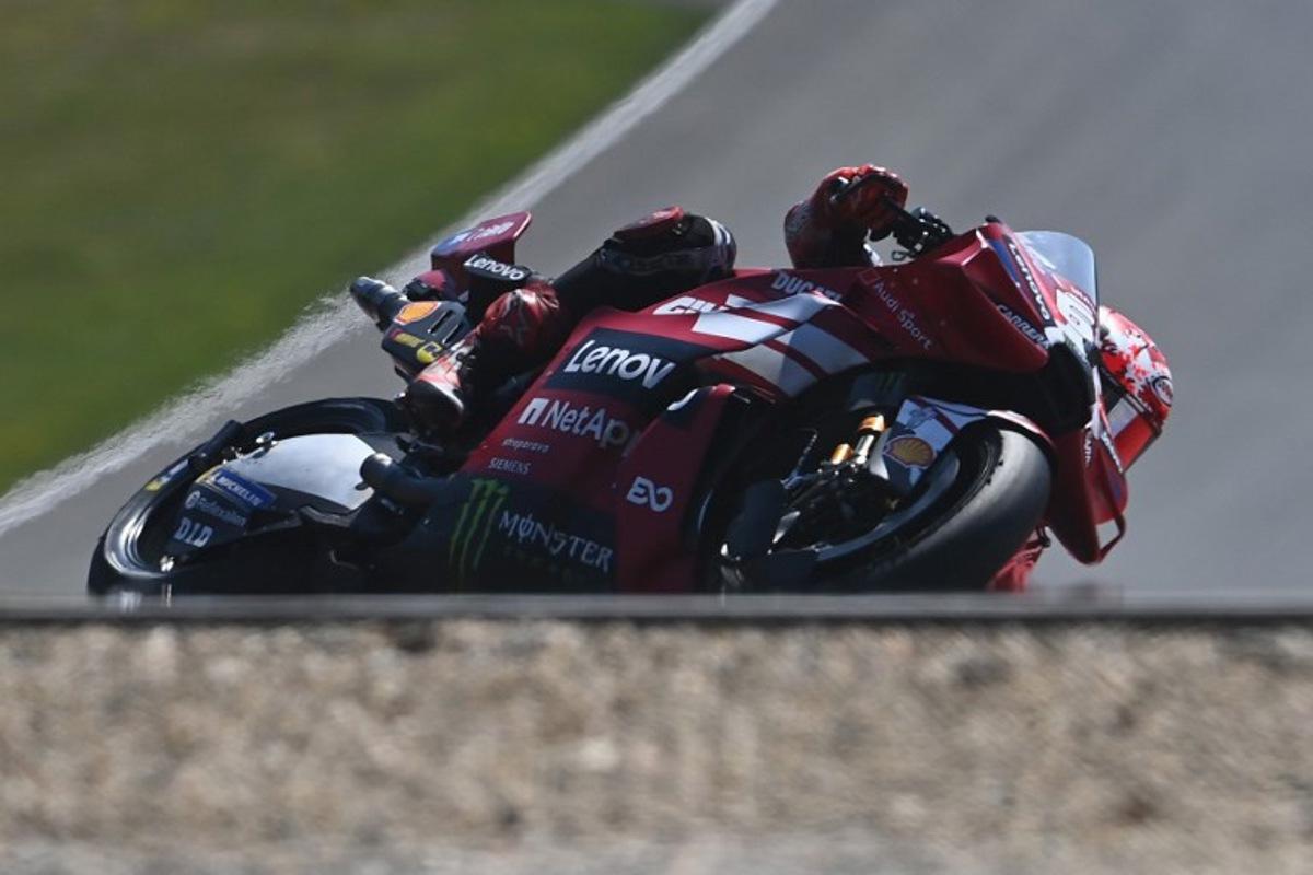 Team Ducati Lenovo Team's Francesco Bagnaia competes during the qualifying for the MotoGP Grand Prix of Czechia in Brno, Czech Republic, on June 20, 2026.  Michal Cizek / AFP