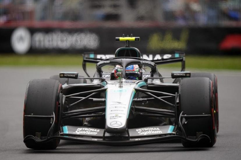 Mercedes' Italian driver Kimi Antonelli races during the 2026 Formula 1 Grand Prix du Canada at Circuit Gilles-Villeneuve in Montreal, Canada, on May 24, 2026.   Geoff Robins / AFP