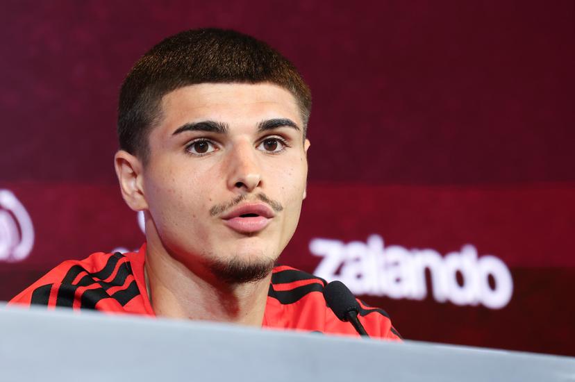 Belgium's Matias Fernandez-Pardo pictured during a press conference of Belgian national soccer team Red Devils to announce a new player for the 2026 FIFA World Cup, at the Proximus Basecamp in Tubize, on Thursday 28 May 2026. The 2026 FIFA World Cup will take place in the United States, Mexico, and Canada from 11/06 to 19/07. BELGA PHOTO BRUNO FAHY