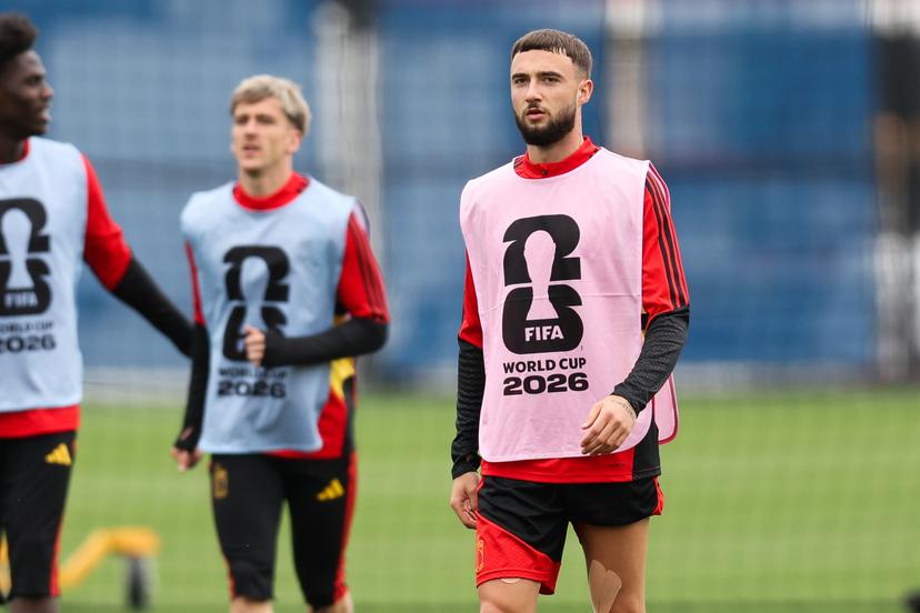 Belgium's Zeno Debast pictured during a training session of Belgian national soccer team Red Devils, on Tuesday 30 June 2026 in their base camp, home of the Seattle Sounders, Renton, Seattle, USA. The Rode Duivels - Diables Rouges qualified for the knockout stage of the 2026 FIFA World Cup, where they'll meet Senegal in the round of 32 on July 1st. BELGA PHOTO BRUNO FAHY