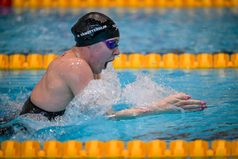 Belgian Roos Vanotterdijk pictured in action during the 200m medley race during the Open Belgian Swimming Championships 2026 (15-17/05), in Antwerp, on Saturday 16 May 2026. BELGA PHOTO DAVID PINTENS