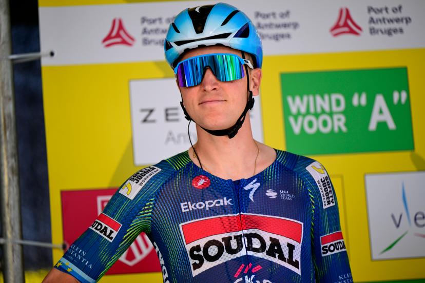 Belgian Tim Merlier of Soudal Quick-Step pictured ahead of the 'Antwerp Port Epic men's elite one day cycling race, 196,4 km in and around Antwerp, Monday 25 May 2026.  BELGA PHOTO TOM GOYVAERTS