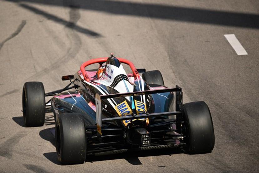 French Formula 4 driver Jules Roussel drives to victory in the F4 race of the 72nd Macau Grand Prix in Macau on November 16, 2025.  Peter PARKS / AFP