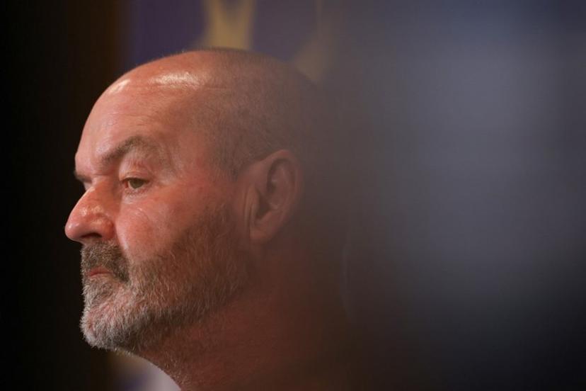 Scotland's head coach Steve Clarke gives a press conference at Inter Miami Stadium in Fort Lauderdale, Florida on June 23, 2026, on the eve of the 2026 World Cup match between Scotland and Brazil.  Patricia DE MELO MOREIRA / AFP