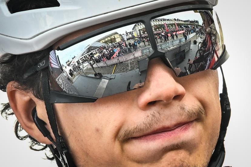 Belgian Arnaud De Lie of Lotto-Intermarche pictured before the men's Paris-Roubaix cycling race, Sunday 12 April 2026, around Roubaix, France. The 123rd edition of Paris-Roubaix cycling races will take on Sunday, with the women riding 143,1 km the men riding 258,3 km on Sunday. BELGA PHOTO JASPER JACOBS