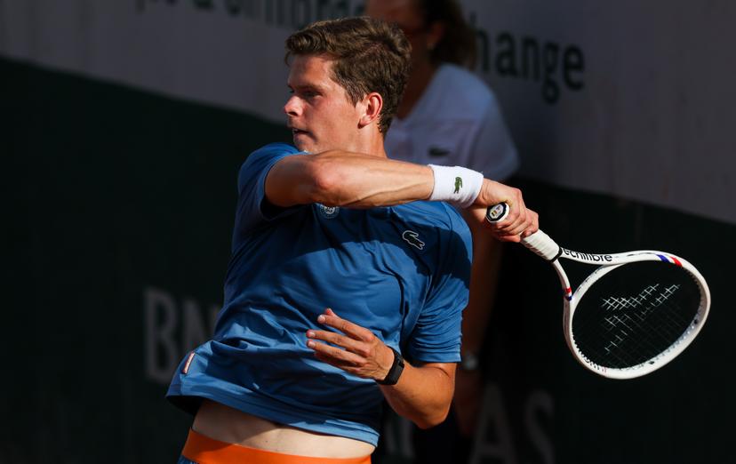 Belgian Alexander Blockx pictured during a first round match in the men's singles between Belgian Blockx and Hong Kong's Wong at the Roland Garros French Open tennis tournament, in Paris, France, Sunday 24 May 2026. This year's tournament takes place from 18 May to 07 June. BELGA PHOTO VIRGINIE LEFOUR
