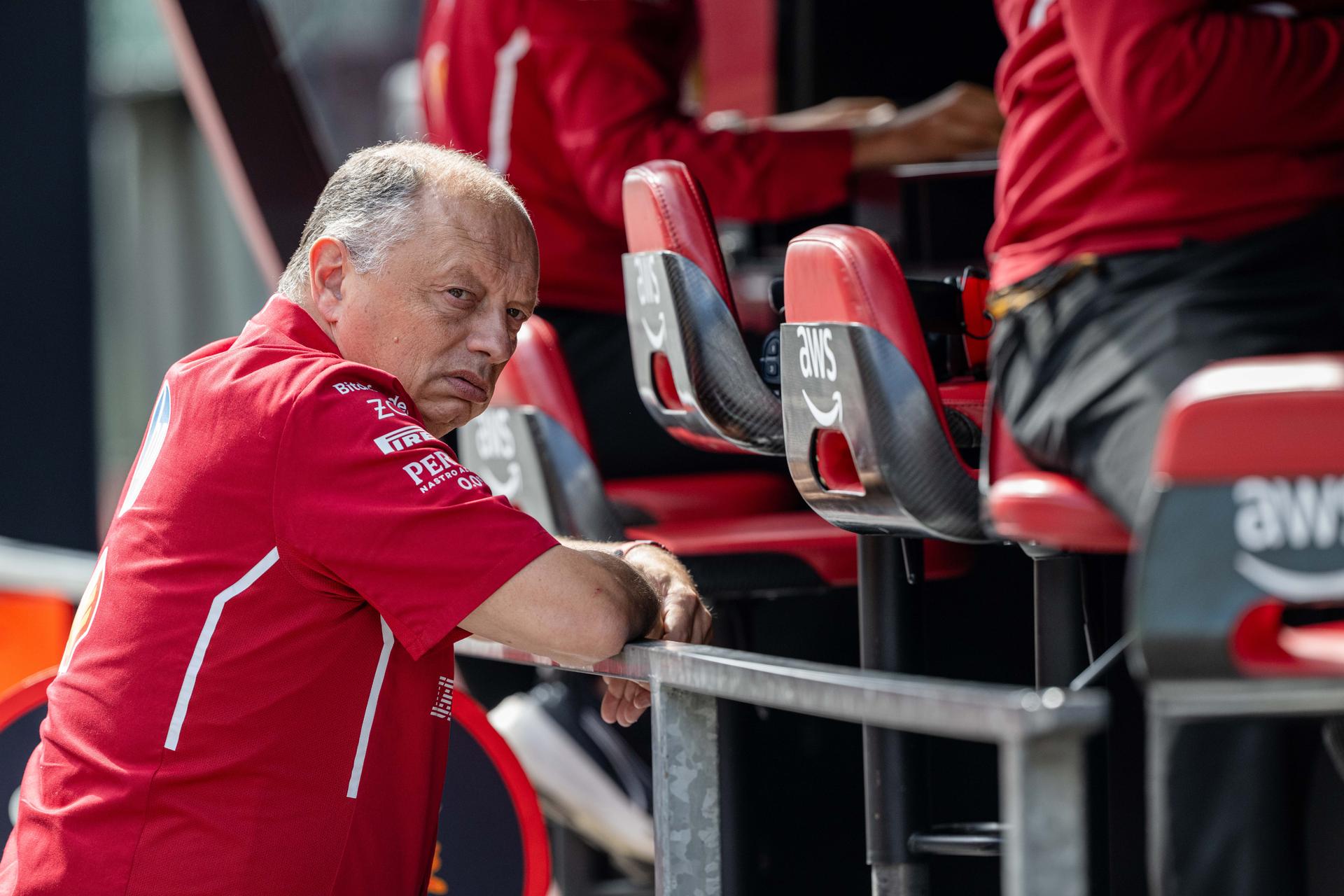 Scuderia Ferrari team principal Frédéric Vasseur is seen ahead of a sprint race before the Grand Prix F1 of Belgium race, in Spa-Francorchamps, Saturday 26 July 2025. The Spa-Francorchamps Formula One Grand Prix takes place this weekend, from July 24th to July 27th. BELGA PHOTO JONAS ROOSENS