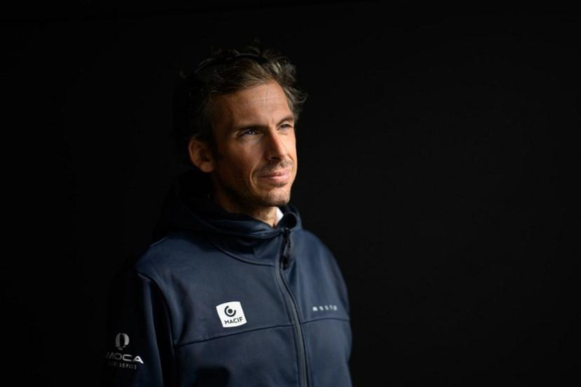 French skipper Charlie Dalin poses during a photo session in Concarneau, western France, on September 24, 2025.  Dalin revealed that he had won the last Vendee Globe around-the-world solo sailing race while battling cancer. Loic VENANCE / AFP