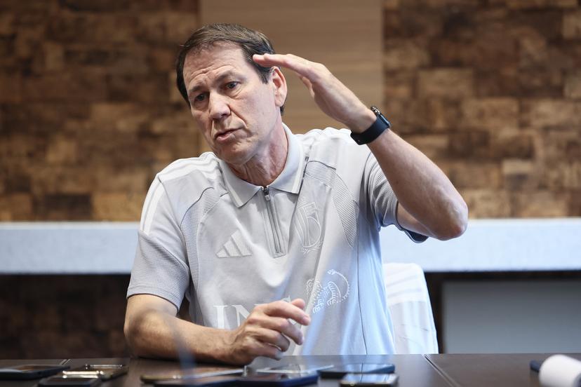 ATTENTION EDITORS EMBARGO TUESDAY JUNE 30th, 19.00 hrs CET Belgium's head coach Rudi Garcia pictured during a round table at the hotel of Belgian national soccer team Red Devils, on Monday 29 June 2026 in Seattle, USA. The Rode Duivels - Diables Rouges qualified for the knockout stage of the 2026 FIFA World Cup, where they'll meet Senegal in the round of 32 on July 1st. BELGA PHOTO BRUNO FAHY