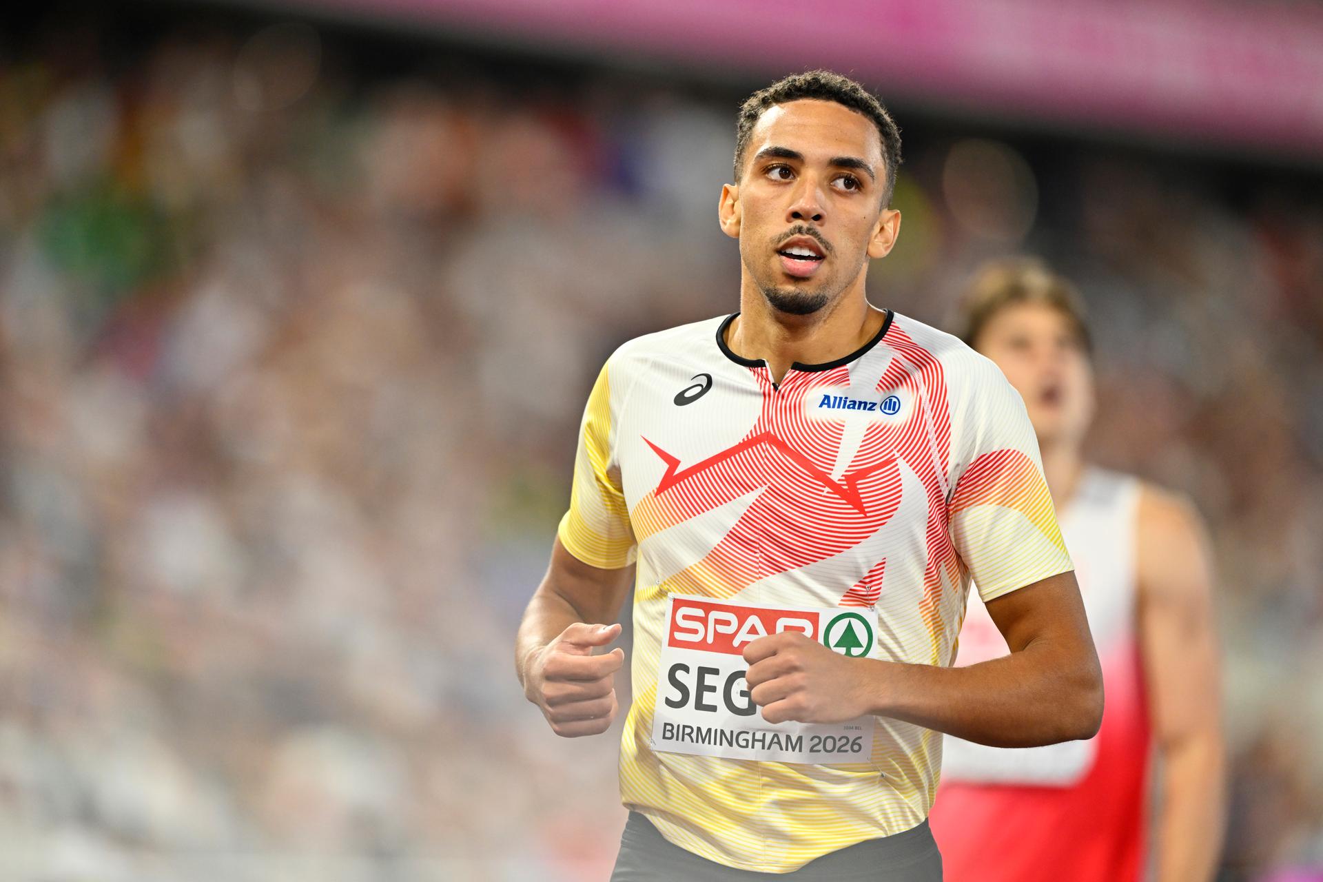Belgian Dario Seghers pictured in action during the men's 400m, at on the second day of the European Athletics Championships (August 10-18) in Birmingham, United Kingdom, on Tuesday 11 August 2026. BELGA PHOTO ERIC LALMAND