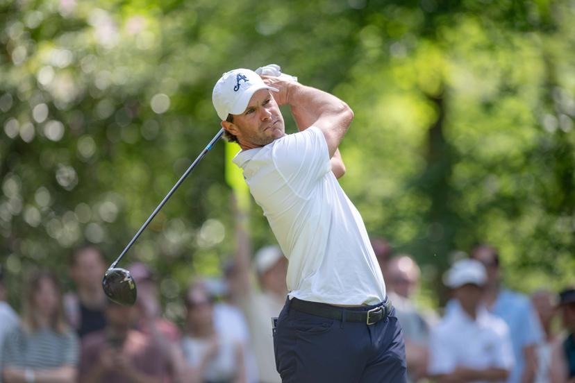 Belgian Thomas Detry pictured in action during the final round (4/4) of the 2026 Soudal Open DP World Tour golf tournament in Schilde, Sunday 24 May 2026. The Soudal Open takes place from 21 to 24 May at the Rinkven Golf Club in Schilde. BELGA PHOTO JONAS ROOSENS
