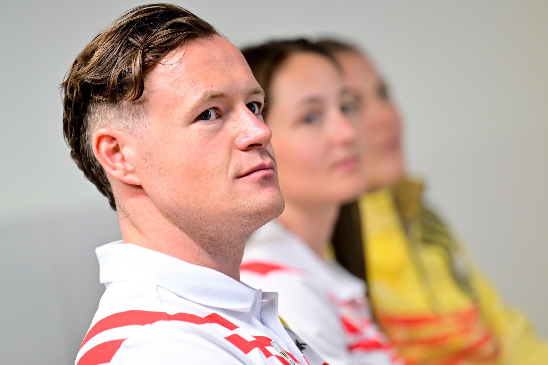 Belgian skier Armand Marchant attends a ceremony to award prize money to the athletes who reached a top-8 place at the Milano Cortina 2026 Olympic Winter Games, on Tuesday 12 May 2026 in Brussels. The National Lottery is awarding the sums, in collaboration with the Belgian Olympic and Interfederal Committee (BOIC - COIB). The XXV Winter Olympics took place from 6 to 22 February 2026 in Italy. BELGA PHOTO DIRK WAEM