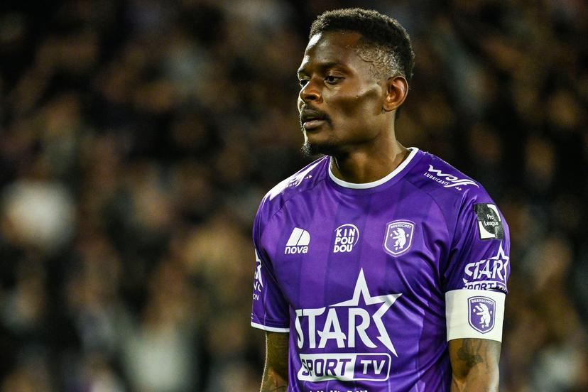 Beerschot's Katuku Tshimanga pictured during a soccer game between Beerschot VA and Lommel SK, Friday 17 April 2026 in Antwerp, on day 34 of the 2025-2026 'Challenger Pro League' 1B second division of the Belgian championship. BELGA PHOTO TOM GOYVAERTS
